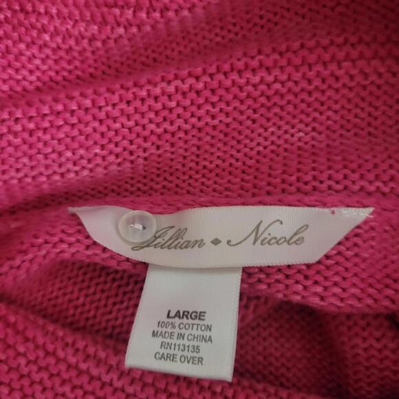 BUNDLE SALE! JILLIAN & NICOLE Pink Cowl Neck Sweater Size L - Picture 10 of 10
